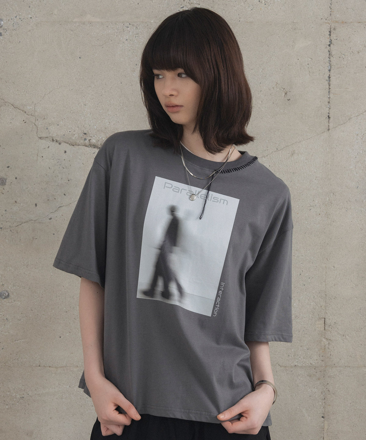 Neck Stitch Photo Graphic T-Shirt / ネックステッチ 写真グラフィックTシャツ