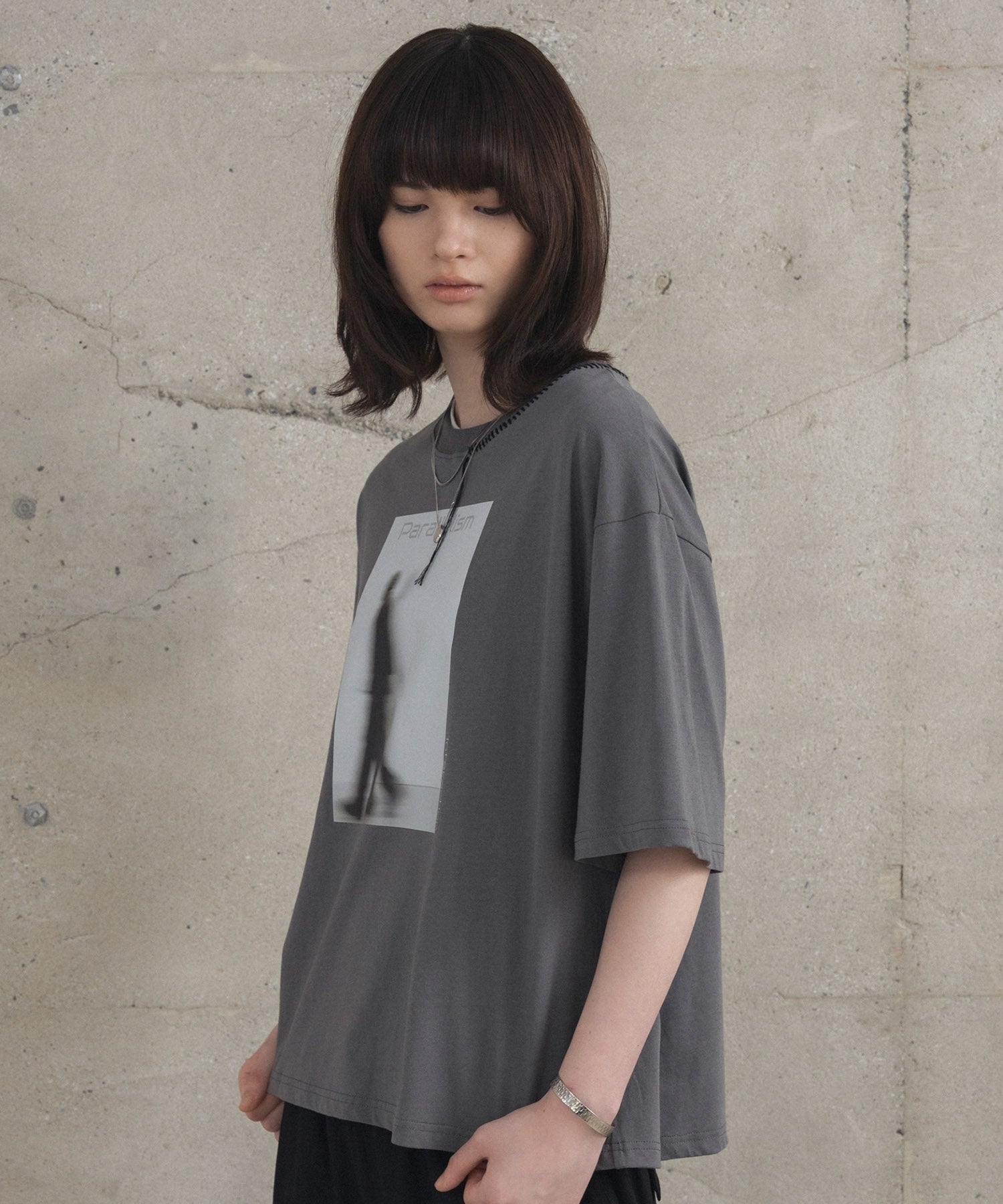 Neck Stitch Photo Graphic T-Shirt / ネックステッチ 写真グラフィックTシャツ