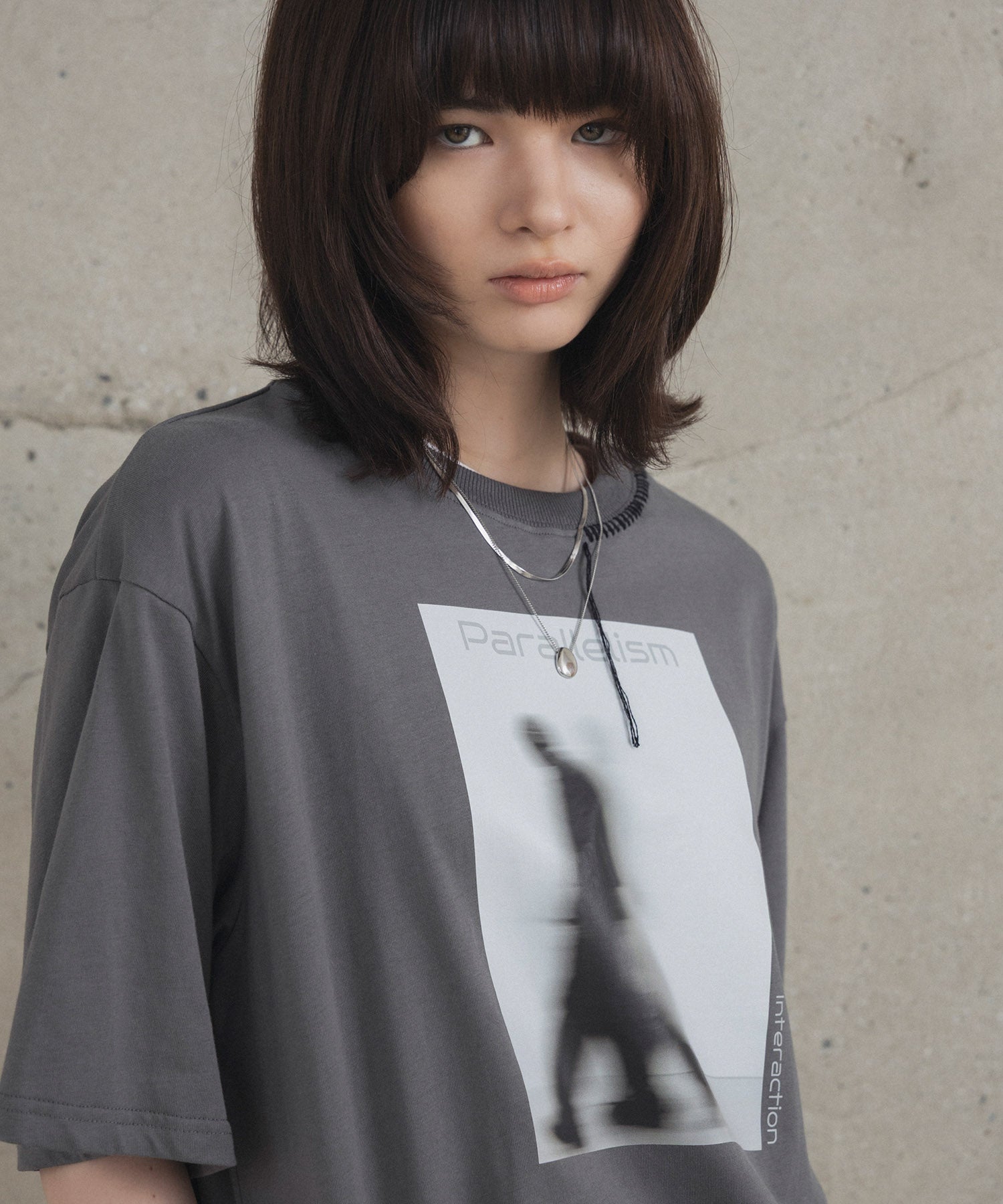 Neck Stitch Photo Graphic T-Shirt / ネックステッチ 写真グラフィックTシャツ