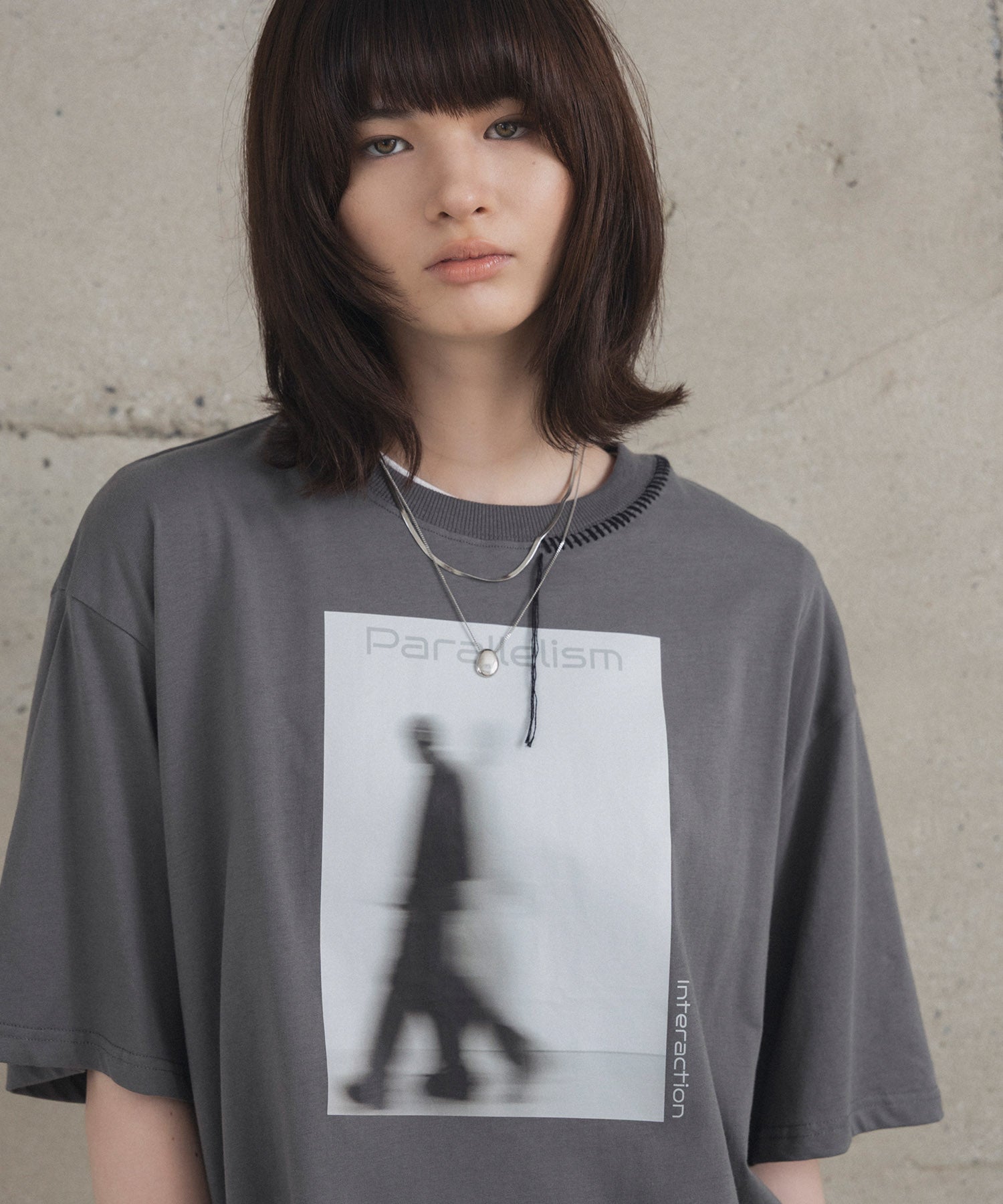 Neck Stitch Photo Graphic T-Shirt / ネックステッチ 写真グラフィックTシャツ