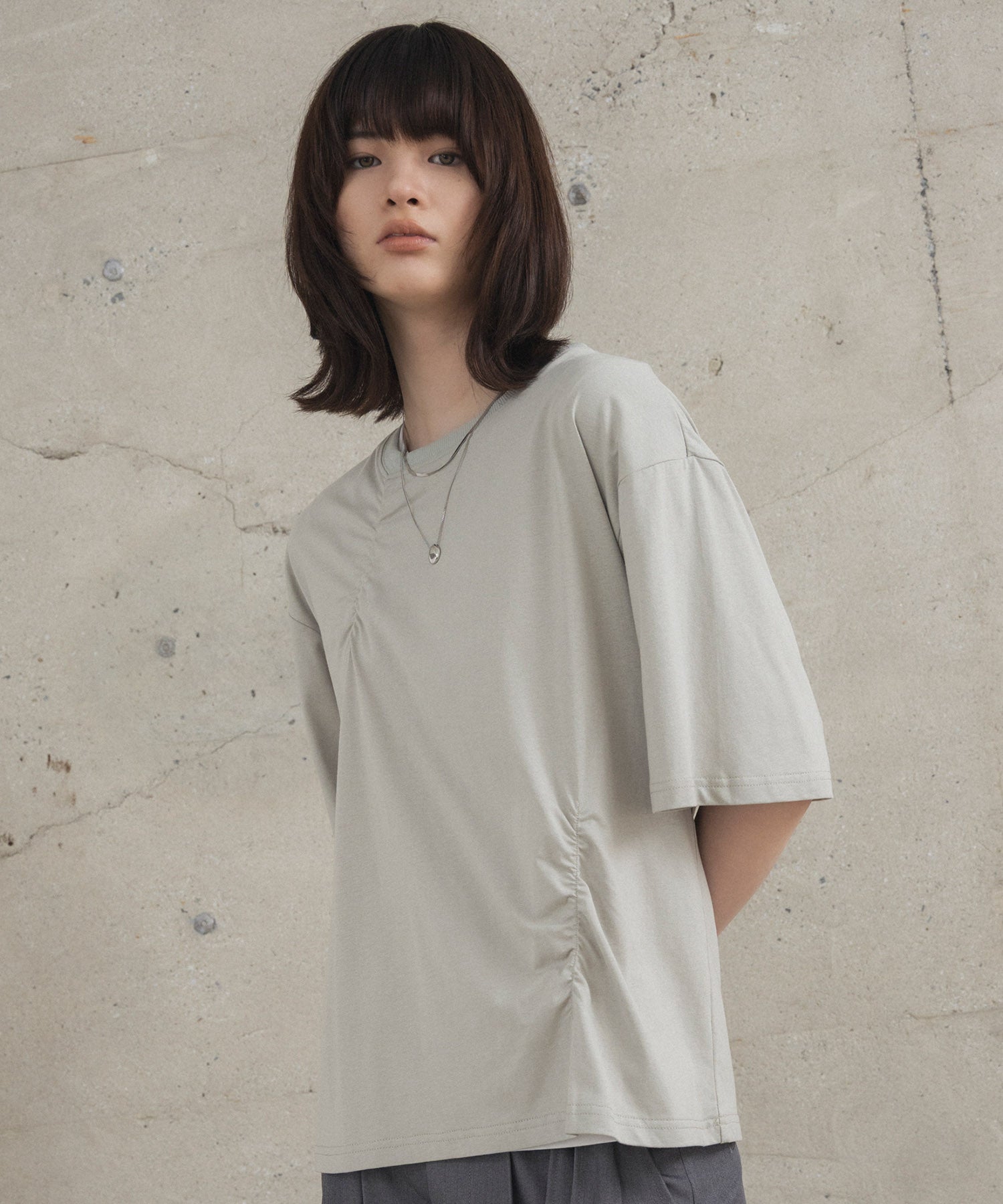 Tuck-Detail T-Shirt / タックディテールTシャツ
