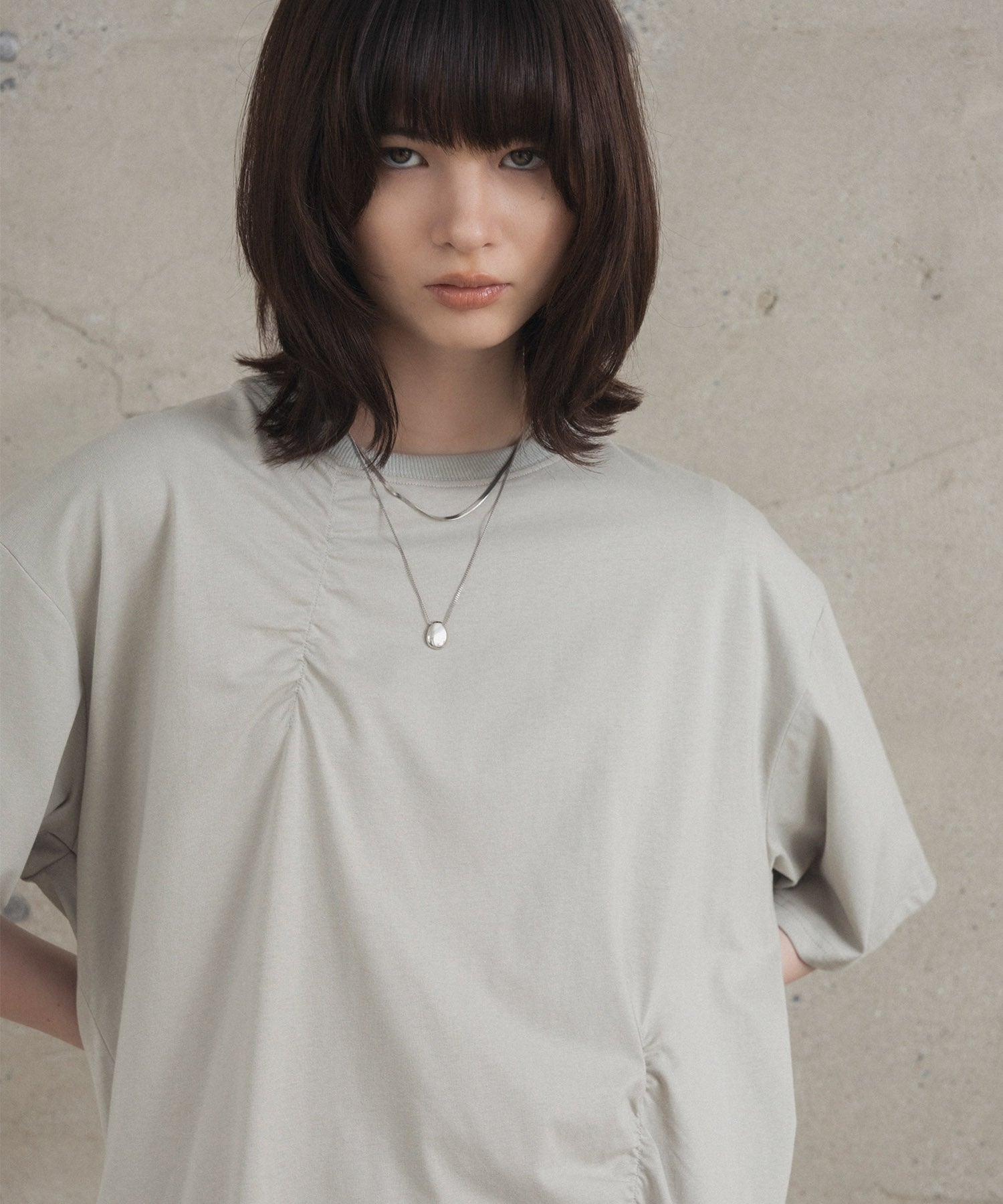Tuck-Detail T-Shirt / タックディテールTシャツ