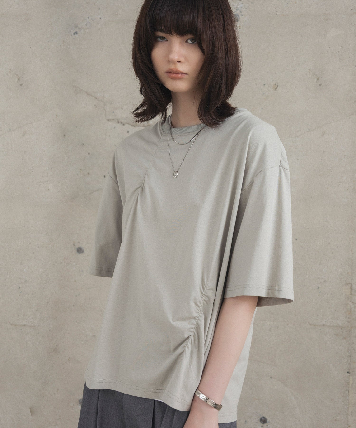 Tuck-Detail T-Shirt / タックディテールTシャツ