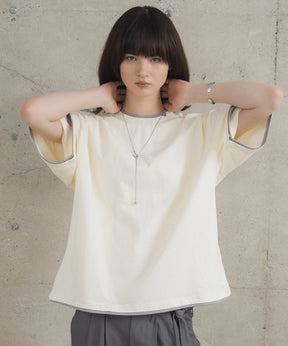 Neck Detail Plain T-Shirt / ネックディテール Tシャツ