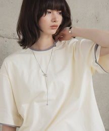 Neck Detail Plain T-Shirt / ネックディテール Tシャツ