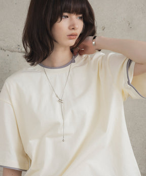 Neck Detail Plain T-Shirt / ネックディテール Tシャツ