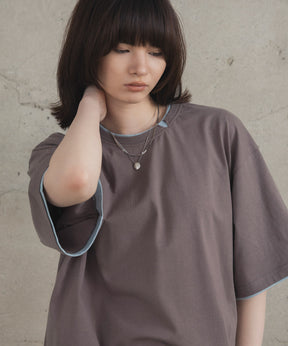 Neck Detail Plain T-Shirt / ネックディテール Tシャツ