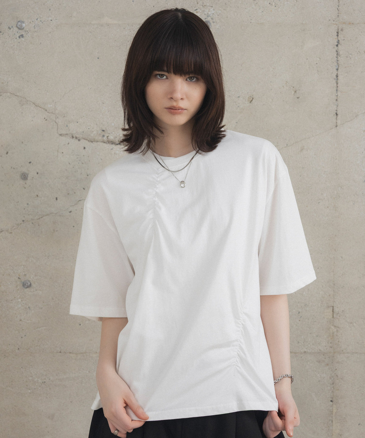 Tuck-Detail T-Shirt / タックディテールTシャツ
