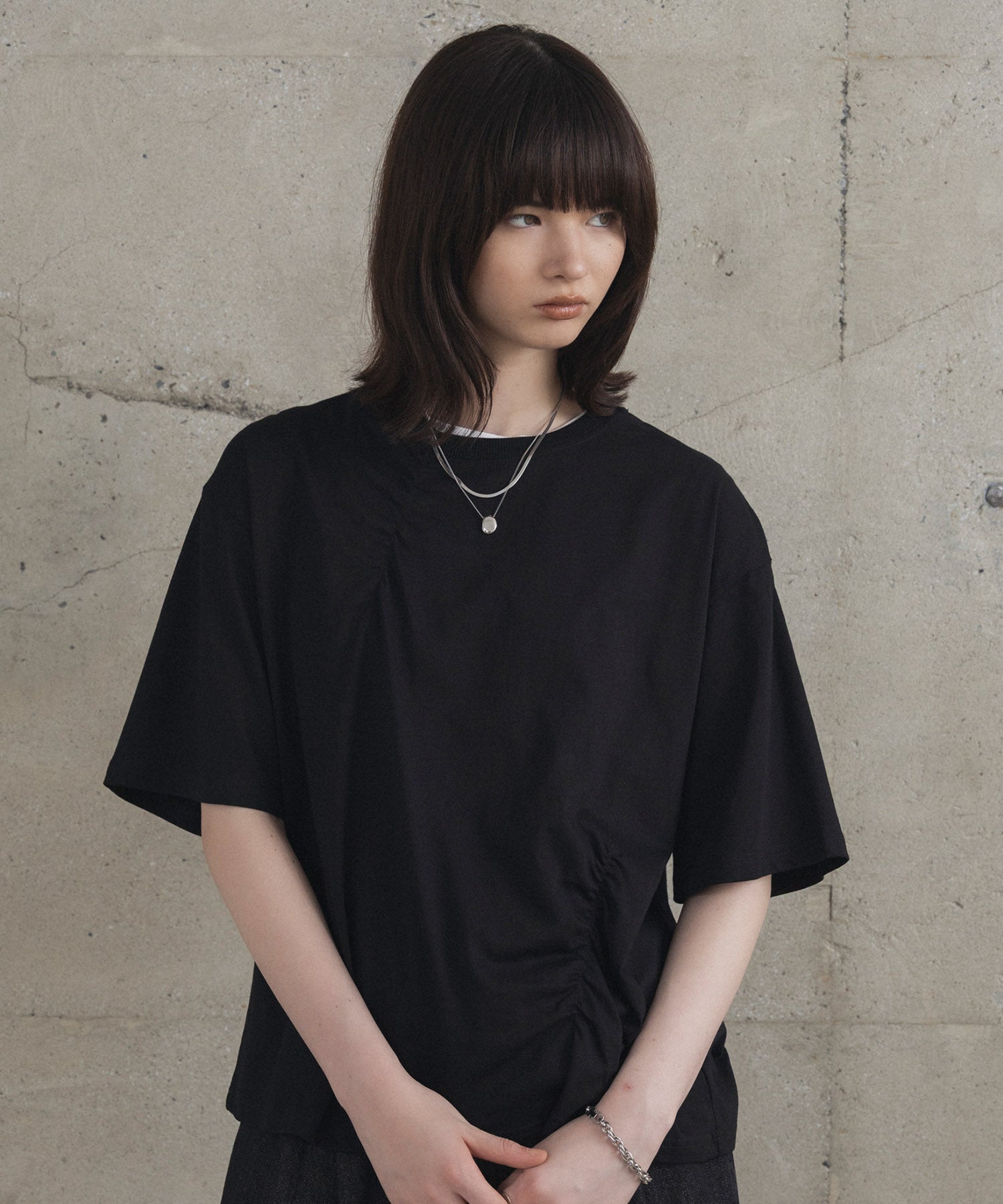 Tuck-Detail T-Shirt / タックディテールTシャツ