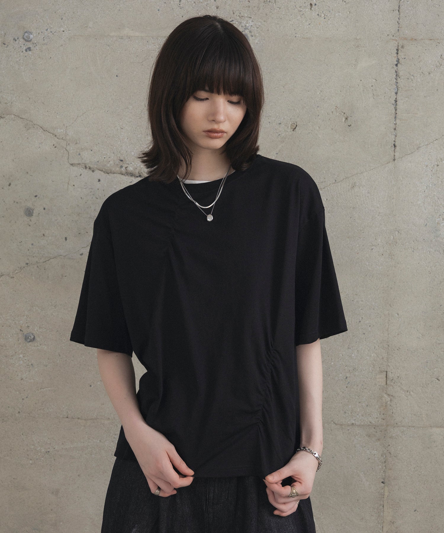 Tuck-Detail T-Shirt / タックディテールTシャツ