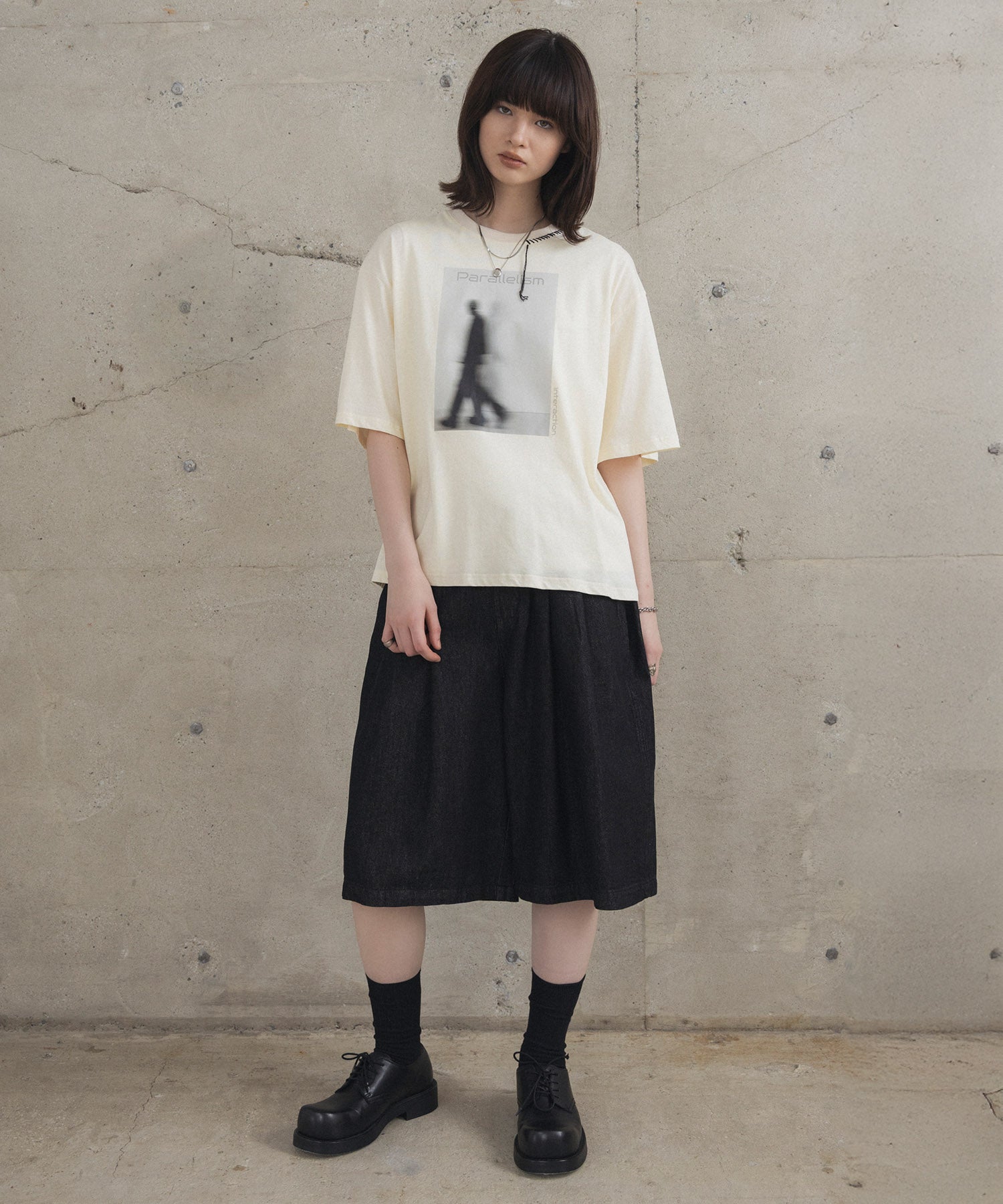 Neck Stitch Photo Graphic T-Shirt / ネックステッチ 写真グラフィックTシャツ