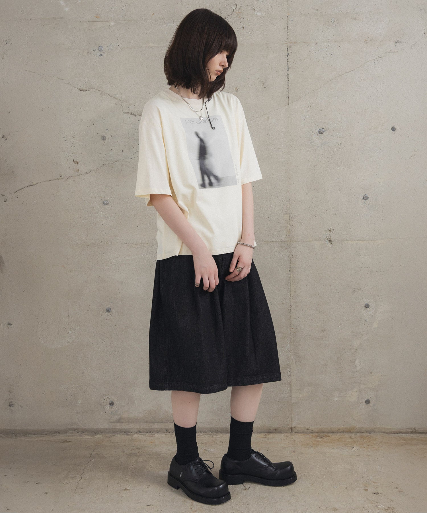 Neck Stitch Photo Graphic T-Shirt / ネックステッチ 写真グラフィックTシャツ