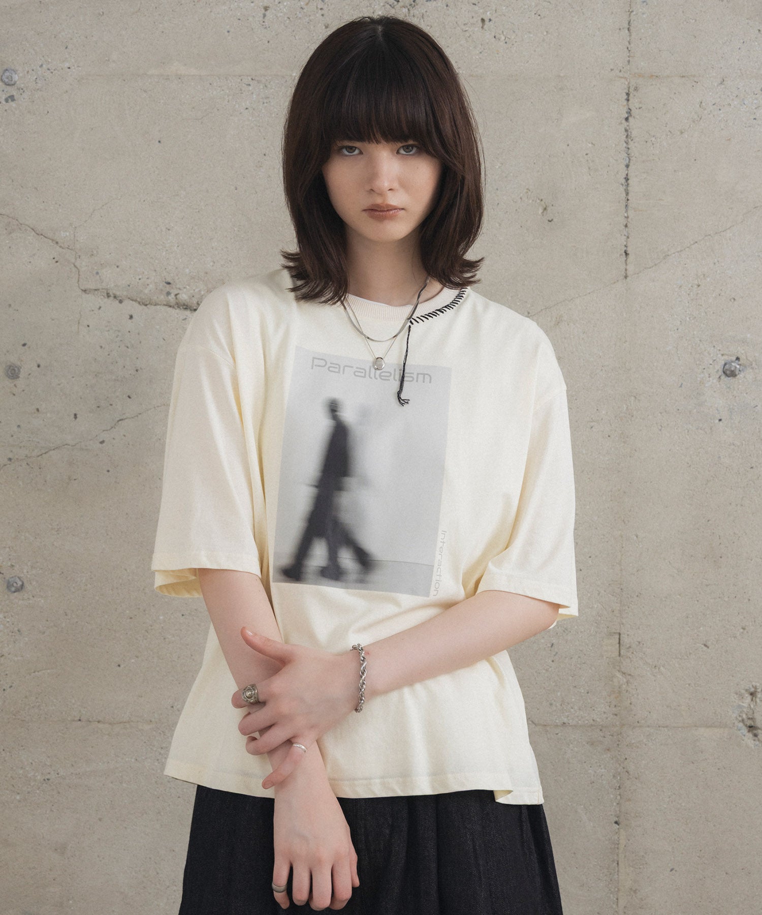Neck Stitch Photo Graphic T-Shirt / ネックステッチ 写真グラフィックTシャツ