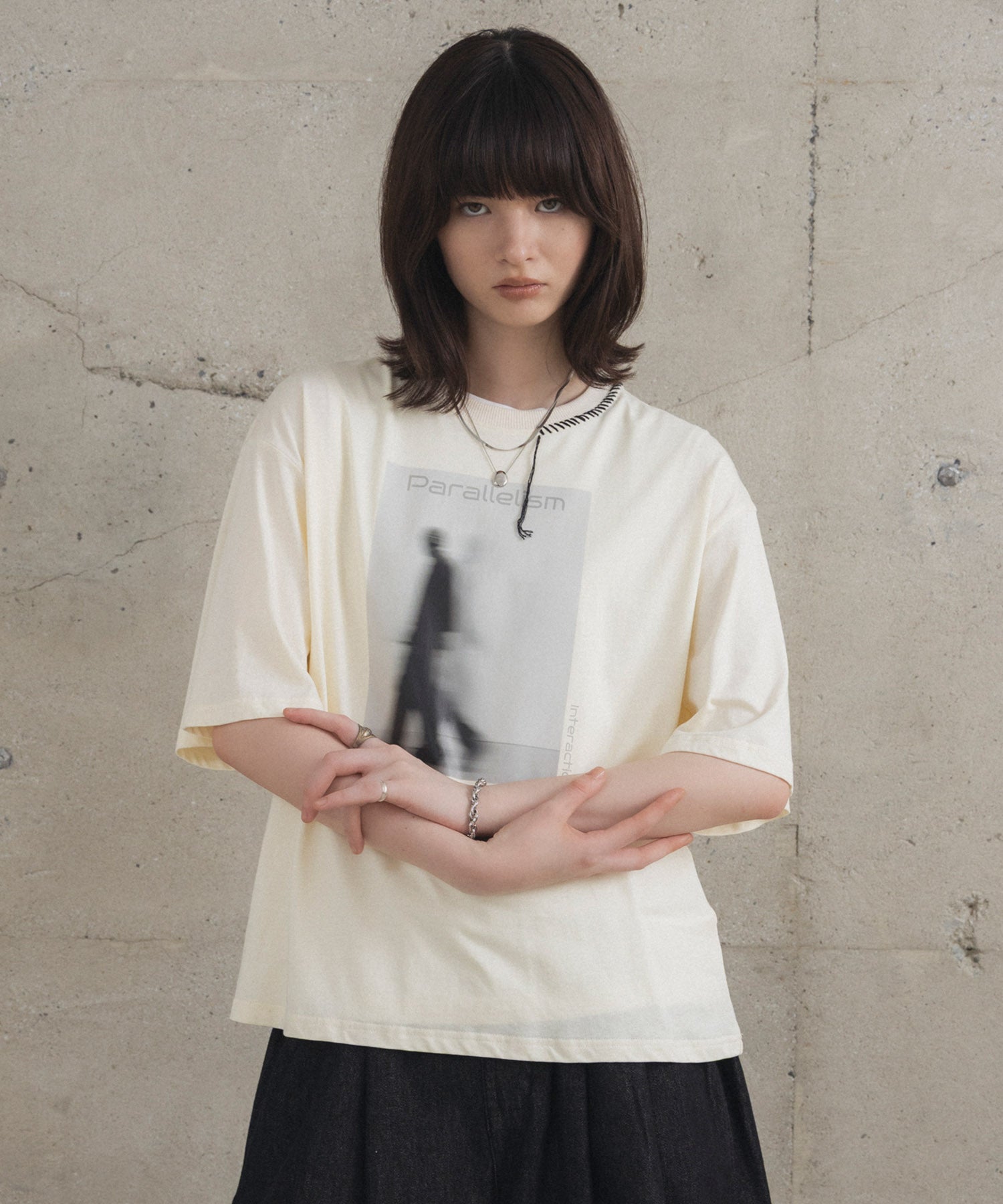 Neck Stitch Photo Graphic T-Shirt / ネックステッチ 写真グラフィックTシャツ