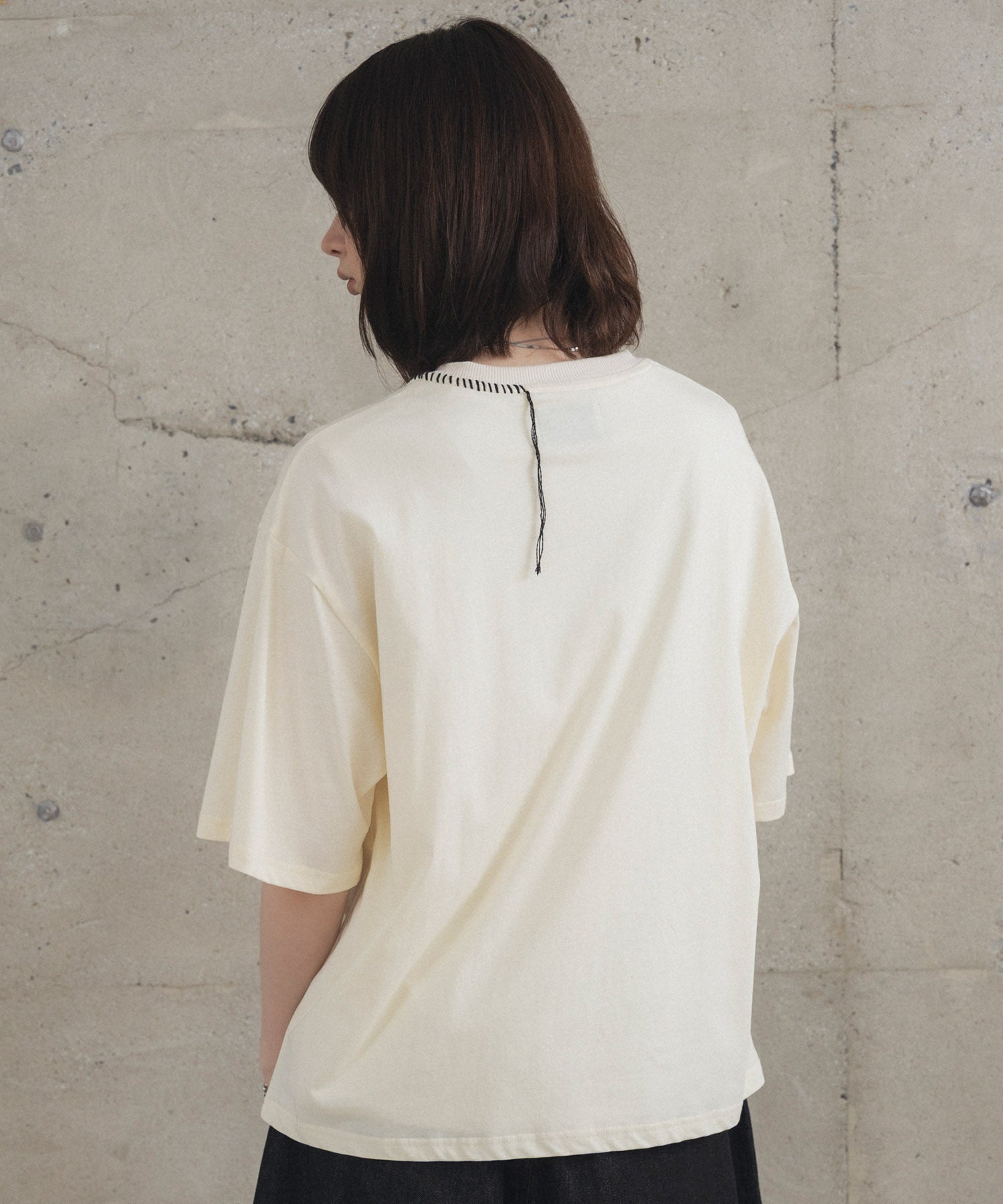 Neck Stitch Photo Graphic T-Shirt / ネックステッチ 写真グラフィックTシャツ