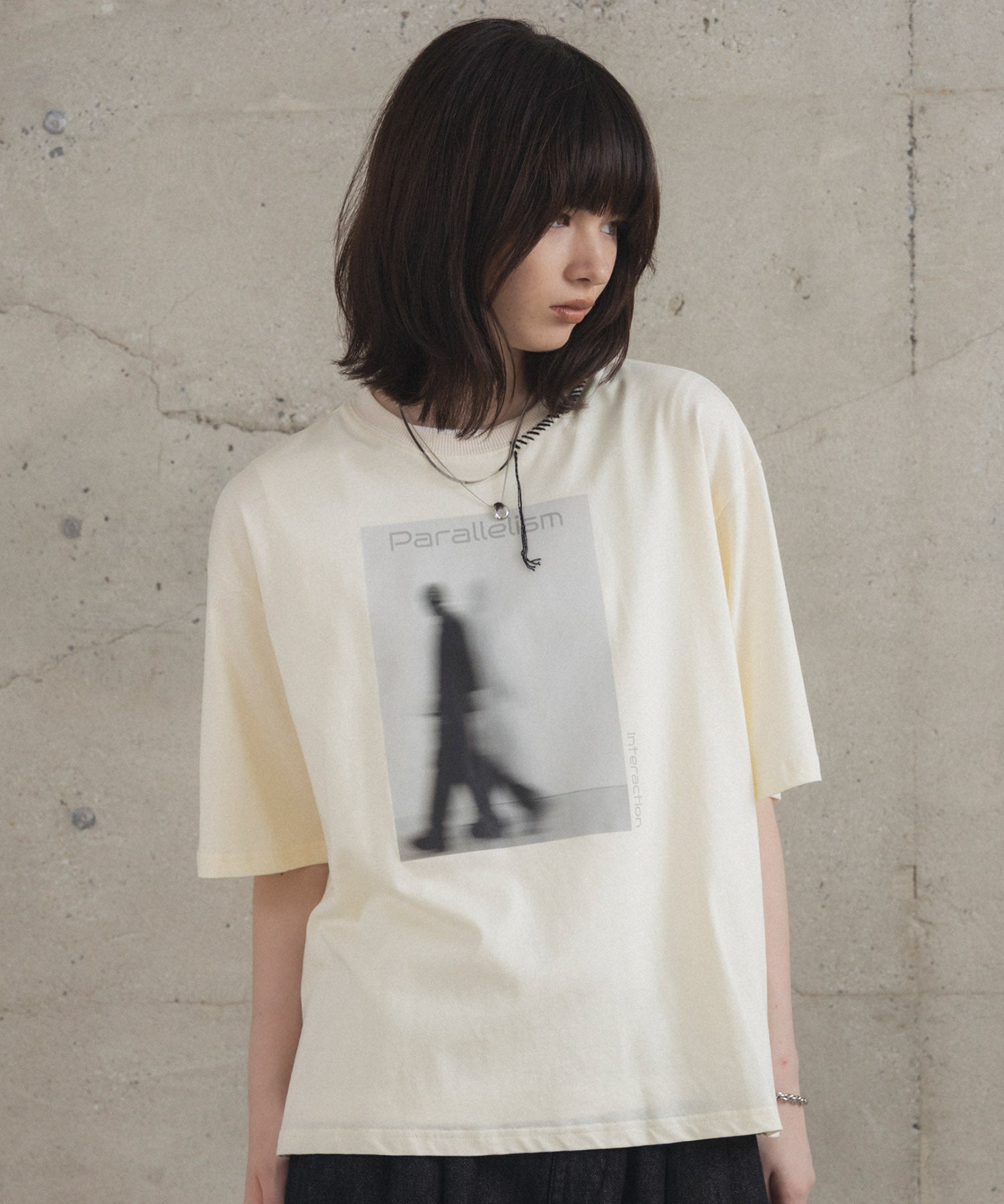Neck Stitch Photo Graphic T-Shirt / ネックステッチ 写真グラフィックTシャツ