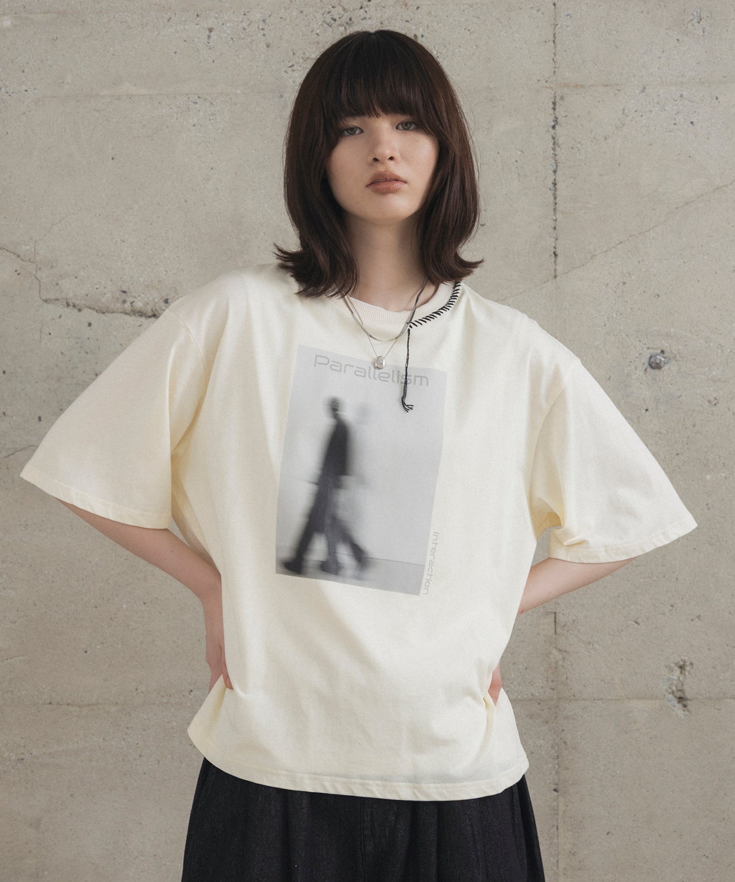 Neck Stitch Photo Graphic T-Shirt / ネックステッチ 写真グラフィックTシャツ