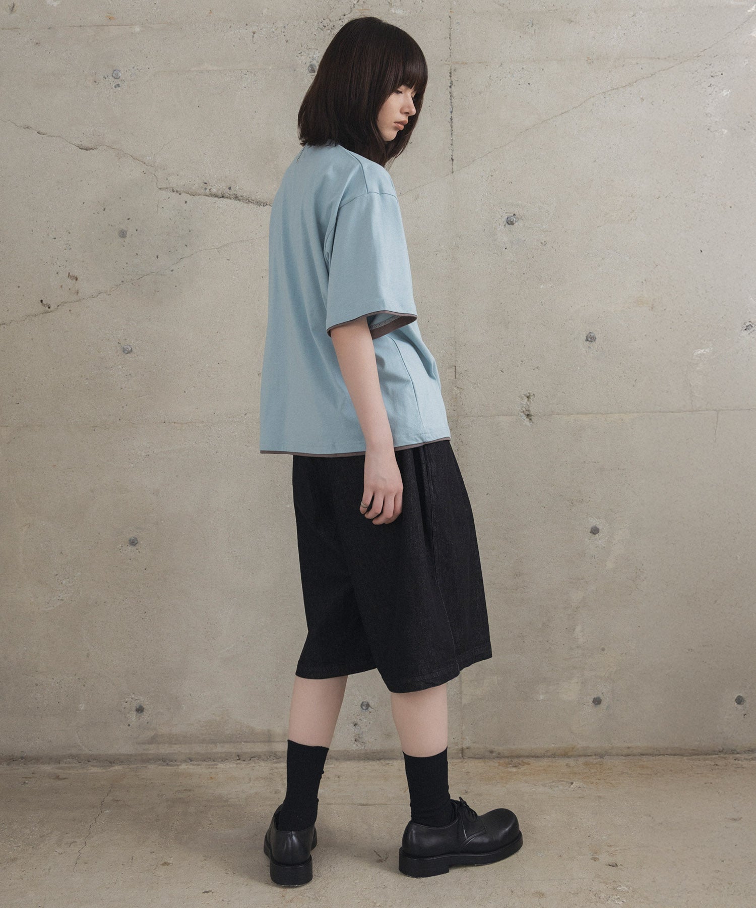 Neck Detail Plain T-Shirt / ネックディテール Tシャツ