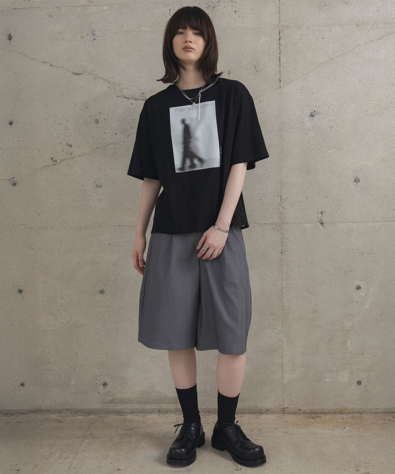 Neck Stitch Photo Graphic T-Shirt / ネックステッチ 写真グラフィックTシャツ
