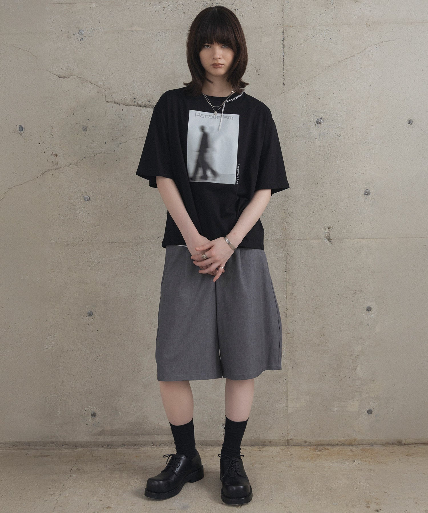 Neck Stitch Photo Graphic T-Shirt / ネックステッチ 写真グラフィックTシャツ