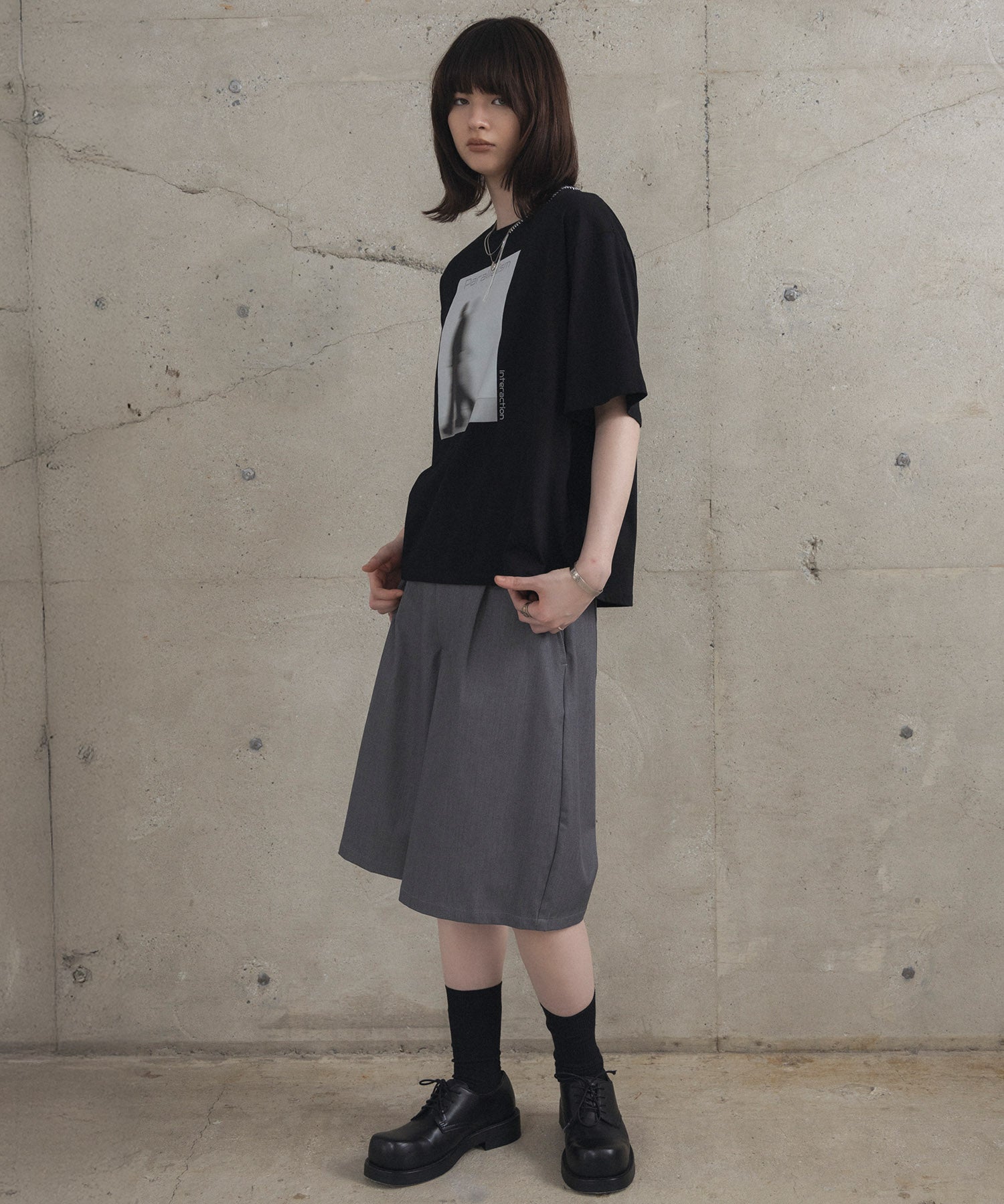 Neck Stitch Photo Graphic T-Shirt / ネックステッチ 写真グラフィックTシャツ