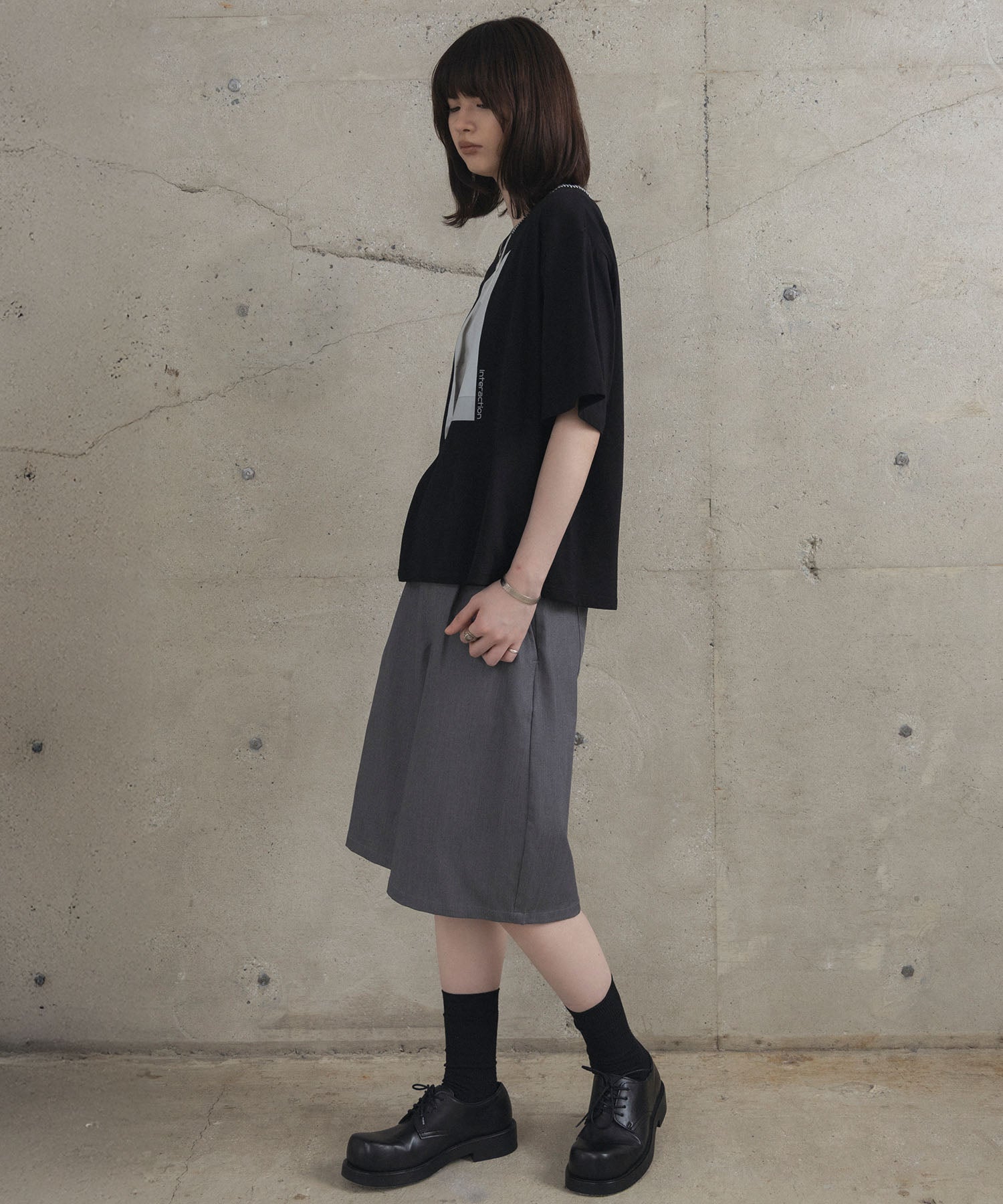 Neck Stitch Photo Graphic T-Shirt / ネックステッチ 写真グラフィックTシャツ