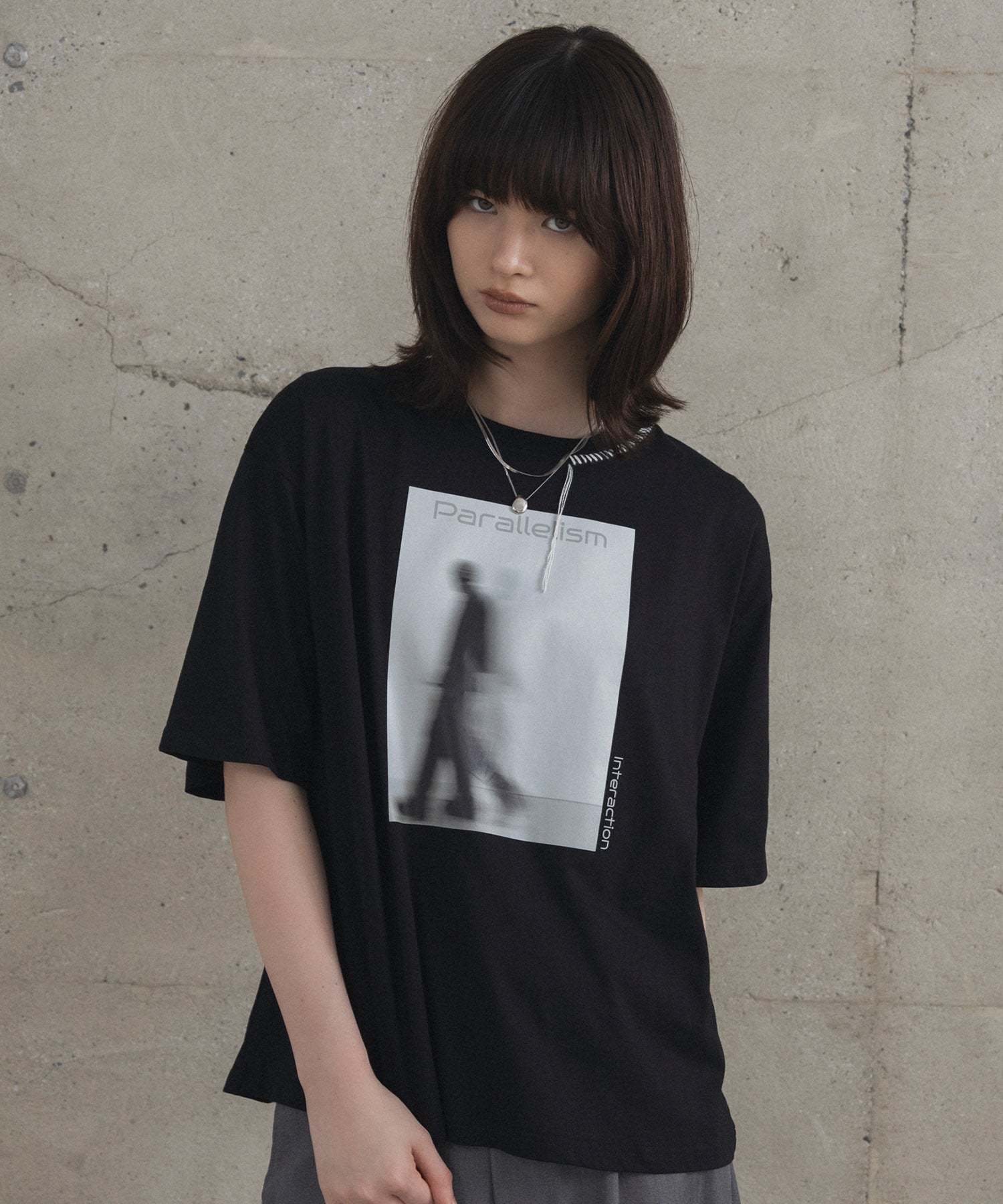 Neck Stitch Photo Graphic T-Shirt / ネックステッチ 写真グラフィックTシャツ