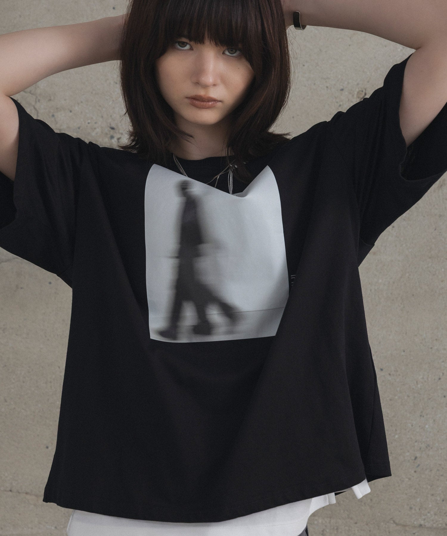 Neck Stitch Photo Graphic T-Shirt / ネックステッチ 写真グラフィックTシャツ