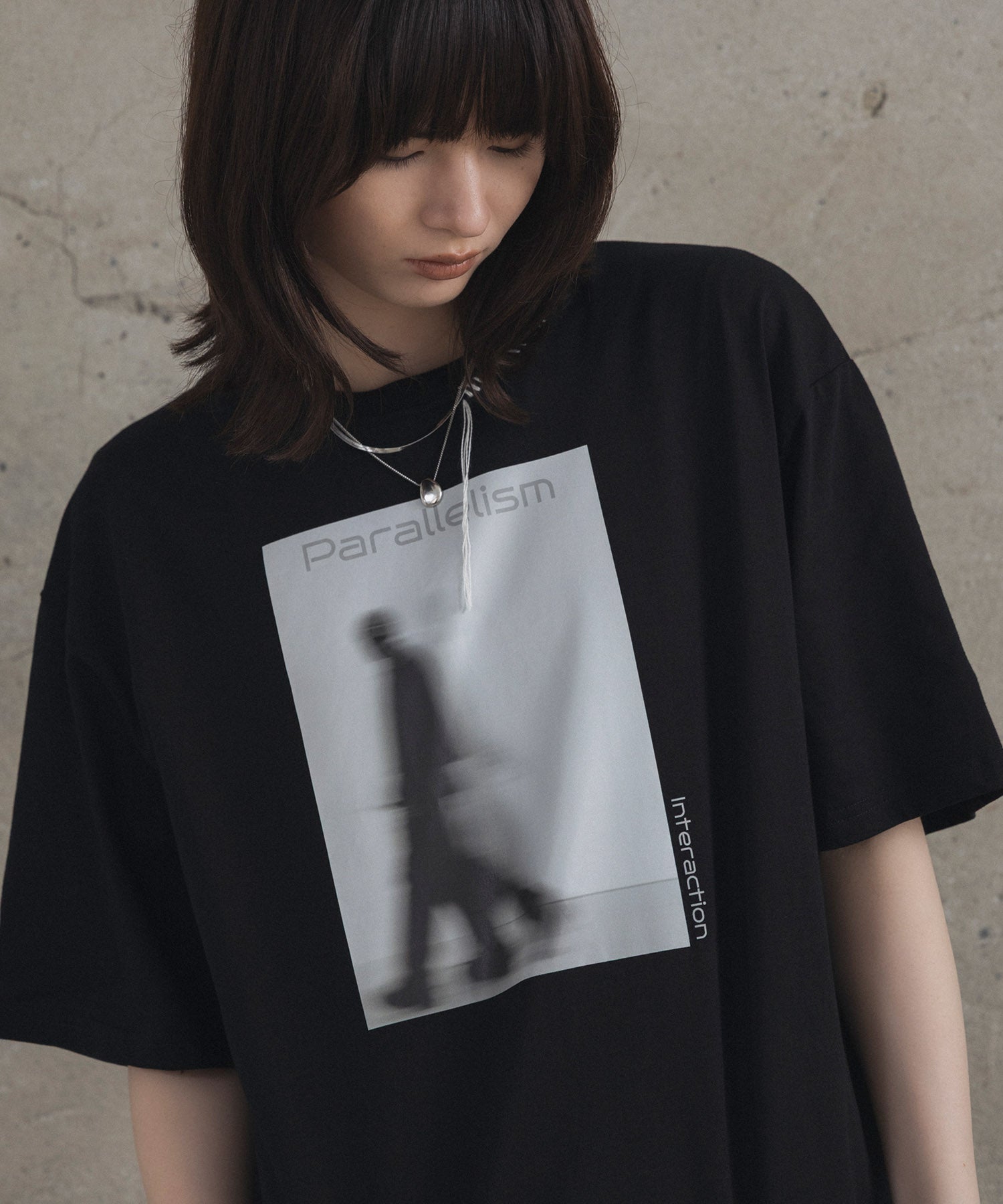 Neck Stitch Photo Graphic T-Shirt / ネックステッチ 写真グラフィックTシャツ