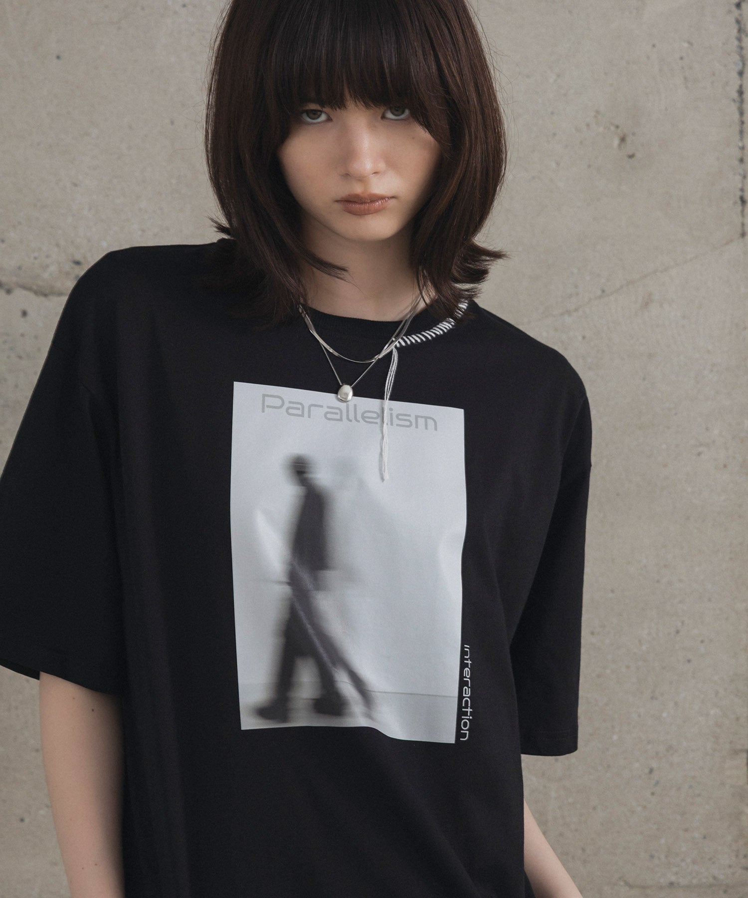 Neck Stitch Photo Graphic T-Shirt / ネックステッチ 写真グラフィックTシャツ