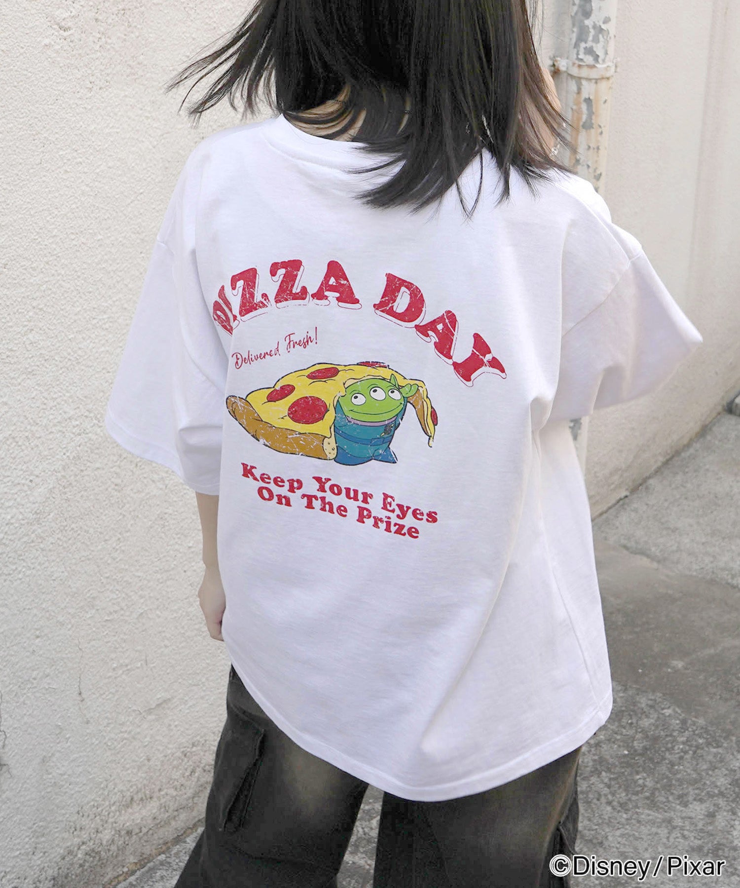 25SS【Disney Pixar / ディズニーピクサー】トイ・ストーリー ビッグシルエット半袖プリントTシャツ カットソー メンズ レディース