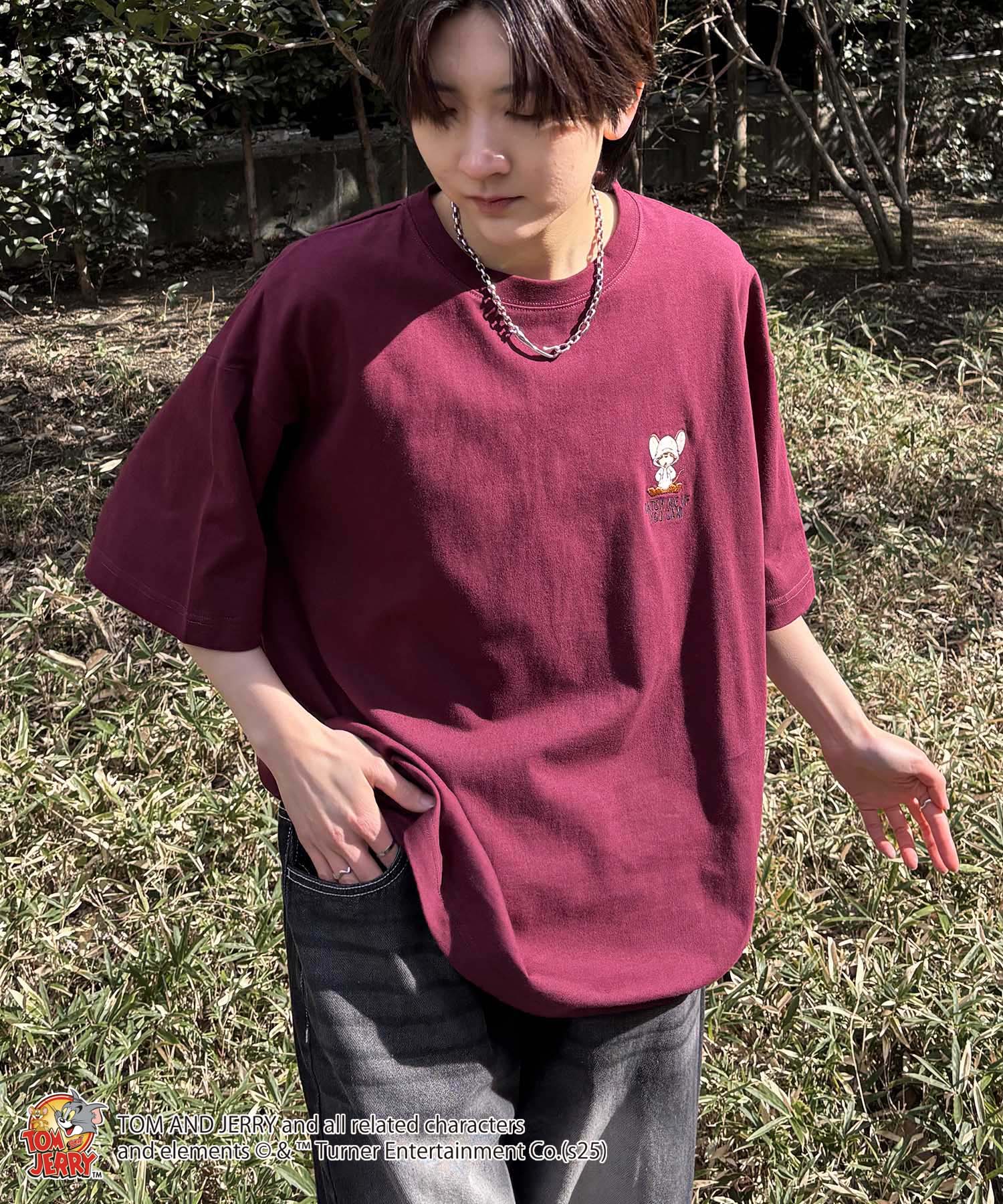 25SS【TOM&JERRY / トムトジェリー】ジェリー ビッグシルエットバックプリントTシャツ