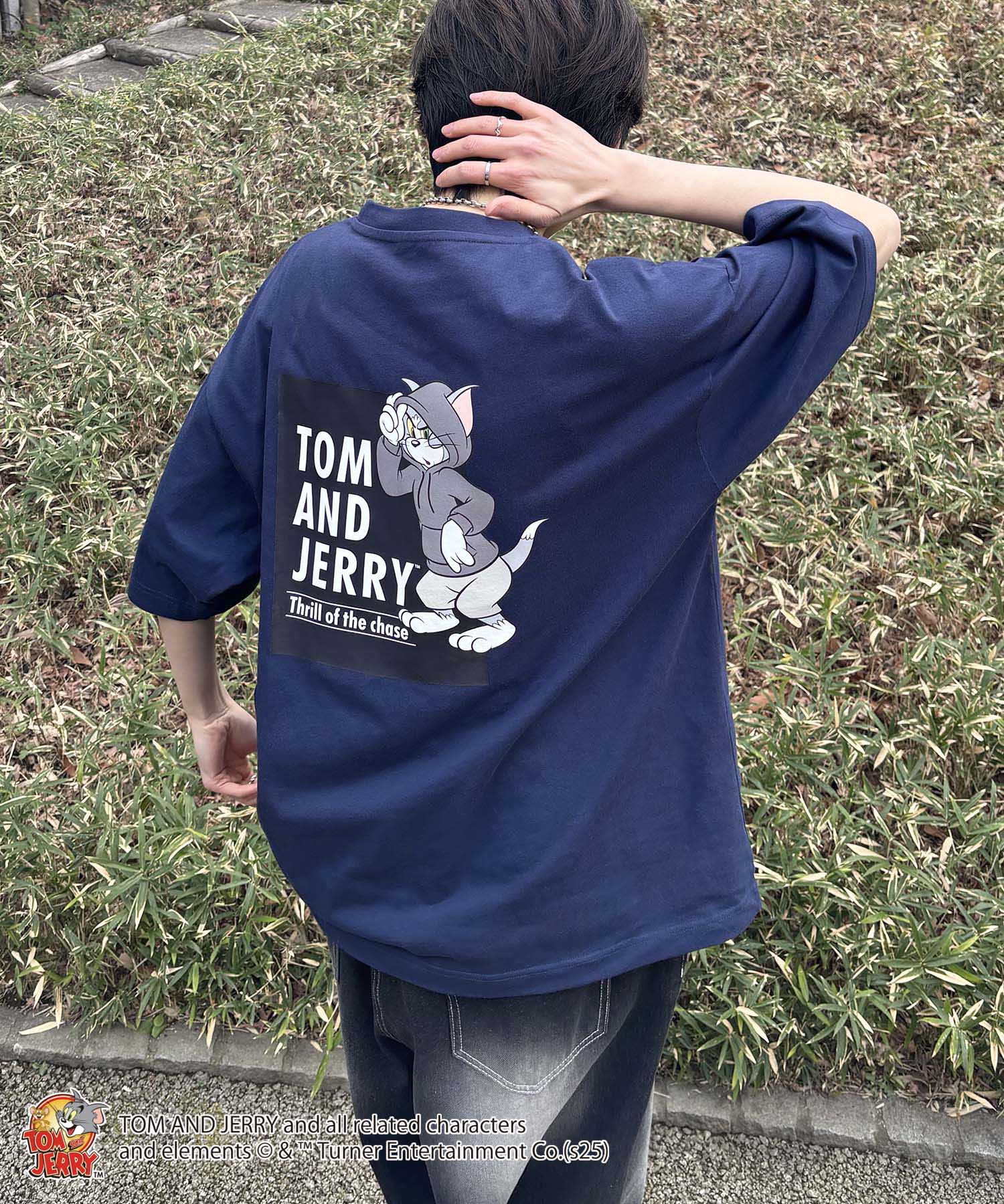 25SS【TOM&JERRY / トムトジェリー】トム ビッグシルエットバックプリントTシャツ