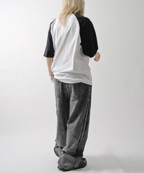 25SS【HONDA / ホンダ】フロントプリント ボックスシルエット ラグラン半袖Tシャツ