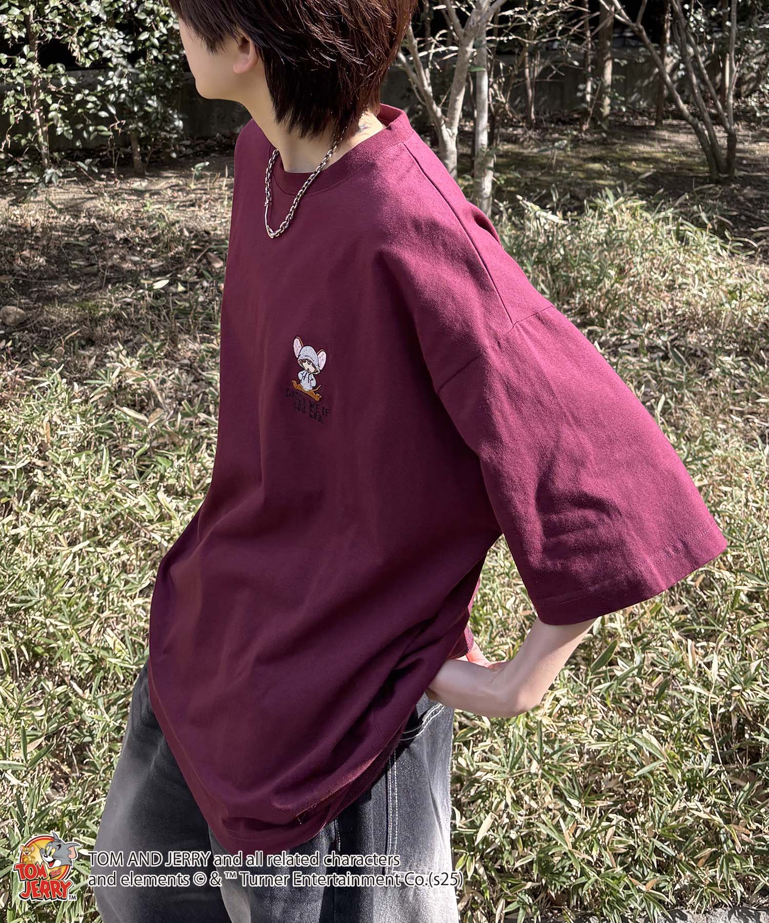 25SS【TOM&JERRY / トムトジェリー】ジェリー ビッグシルエットバックプリントTシャツ