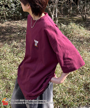 25SS【TOM&JERRY / トムトジェリー】ジェリー ビッグシルエットバックプリントTシャツ