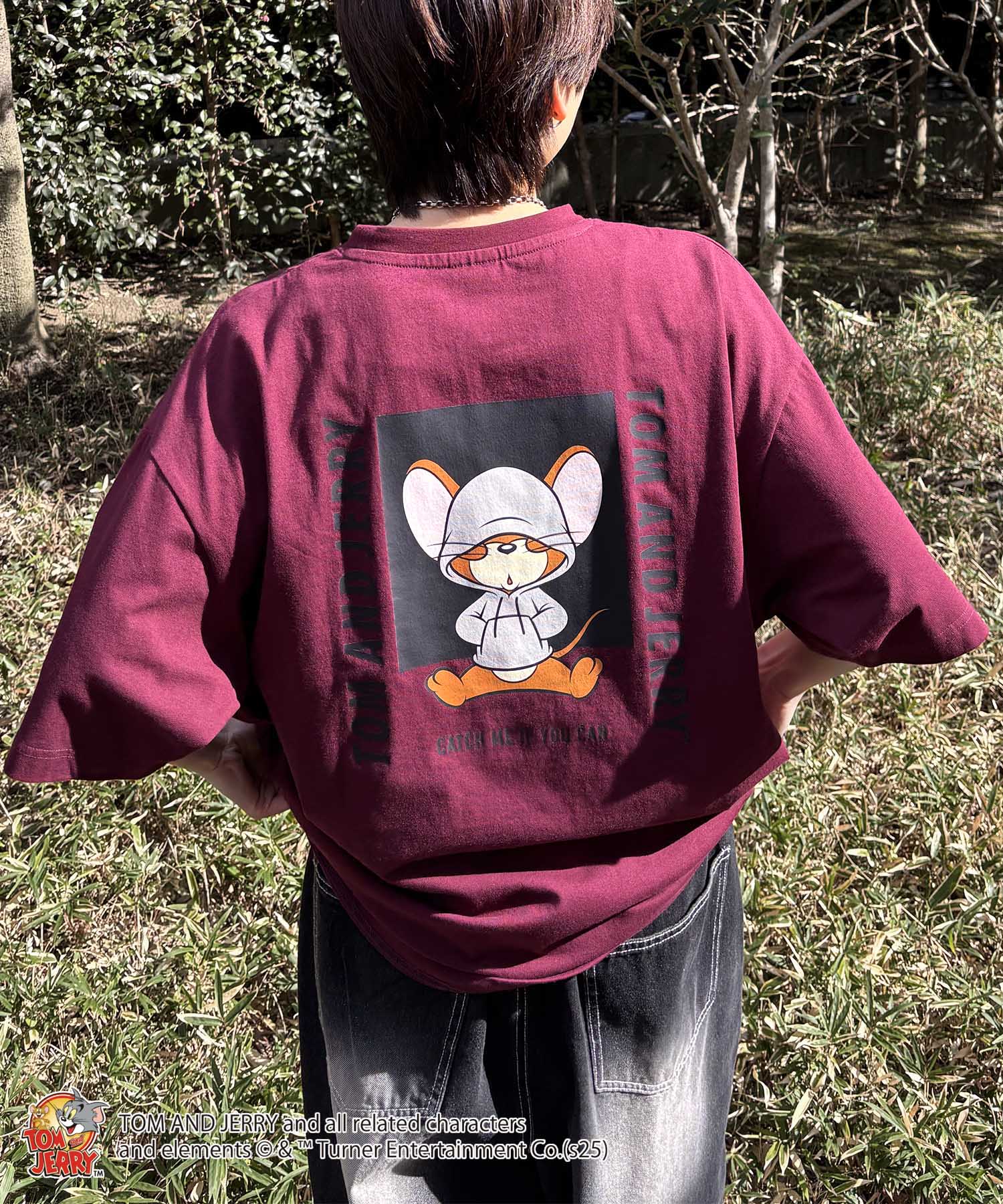 25SS【TOM&JERRY / トムトジェリー】ジェリー ビッグシルエットバックプリントTシャツ