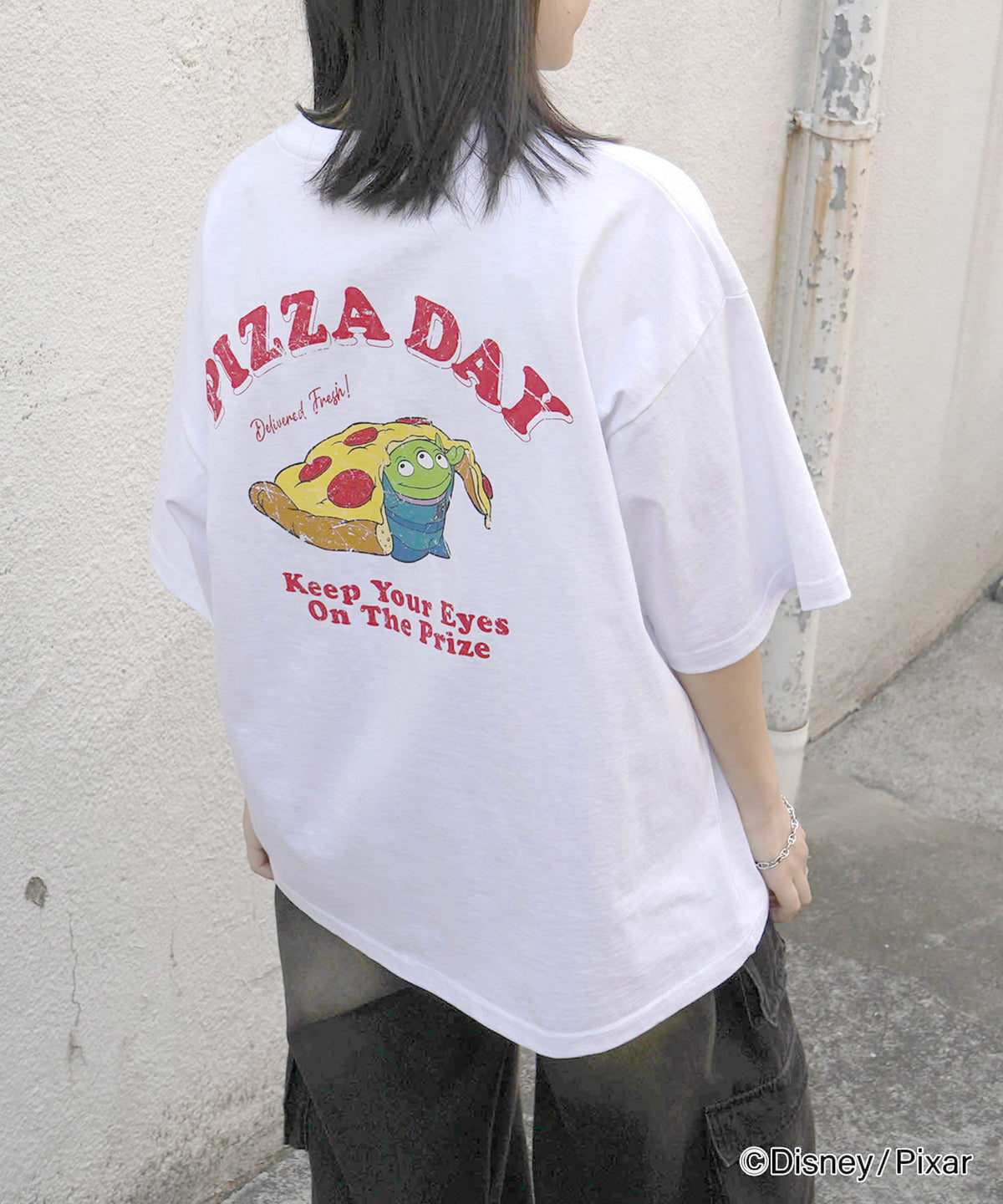25SS【Disney Pixar / ディズニーピクサー】トイ・ストーリー ビッグシルエット半袖プリントTシャツ カットソー メンズ レディース