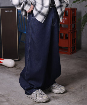 バレルレッグ リジット デニムパンツ