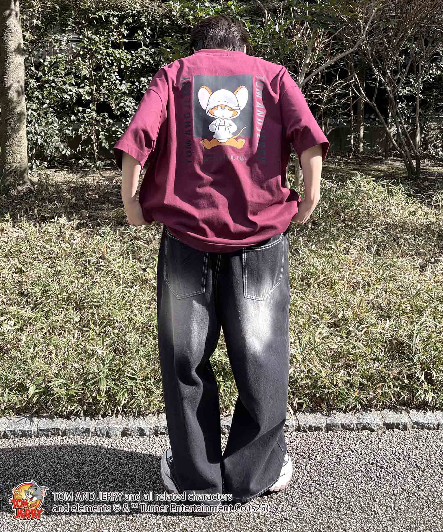 25SS【TOM&JERRY / トムトジェリー】ジェリー ビッグシルエットバックプリントTシャツ