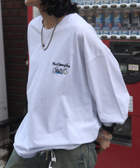 【MARK GONZALES ARTWORK COLLECTION / マークゴンザレス】ワンポイント刺繍 / カラーロゴバックプリント ビッグシルエットロンT