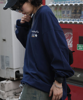 【MARK GONZALES ARTWORK COLLECTION / マークゴンザレス】ワンポイント刺繍 / カラーロゴバックプリント ビッグシルエットロンT
