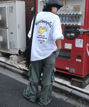 【MARK GONZALES ARTWORK COLLECTION / マークゴンザレス】ワンポイント刺繍 / アーチロゴバックプリント ビッグシルエットロンT