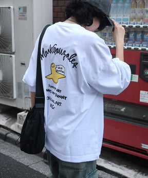 【MARK GONZALES ARTWORK COLLECTION / マークゴンザレス】ワンポイント刺繍 / アーチロゴバックプリント ビッグシルエットロンT