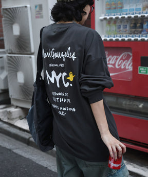 【MARK GONZALES ARTWORK COLLECTION / マークゴンザレス】ワンポイント刺繍 / エンジェルロゴバックプリント ビッグシルエットロンT