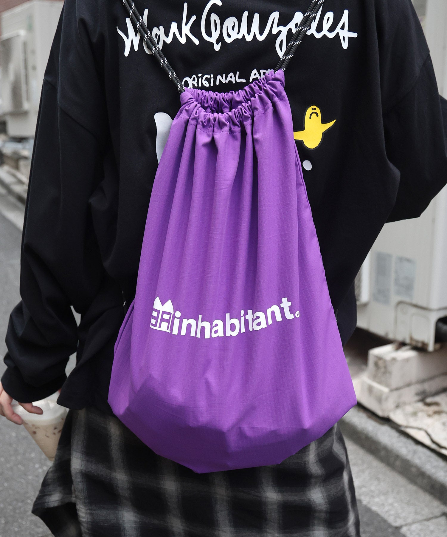 25SS【INHABITANT】ワンポイント ブランドロゴプリント ベーシック ナップザック