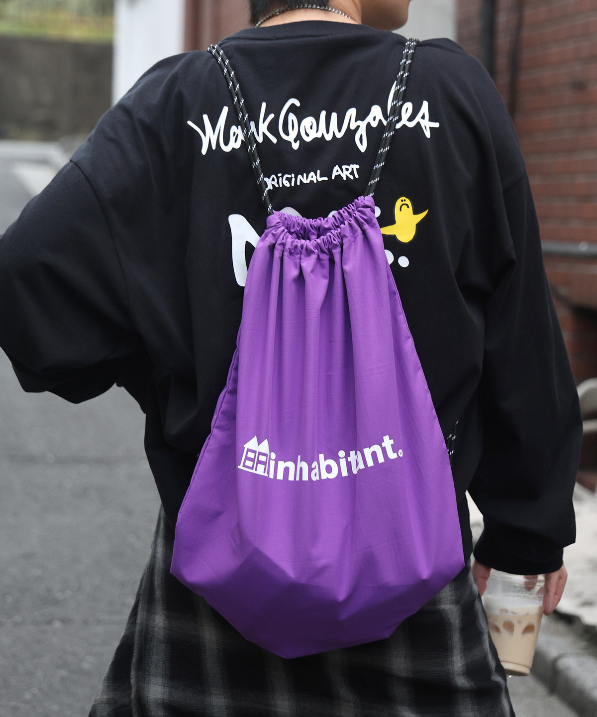 25SS【INHABITANT】ワンポイント ブランドロゴプリント ベーシック ナップザック