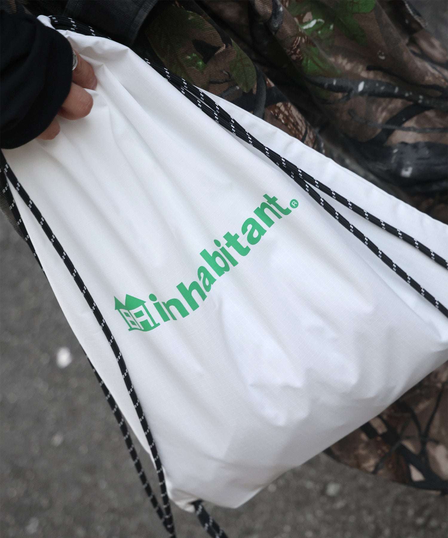 25SS【INHABITANT】ワンポイント ブランドロゴプリント ベーシック ナップザック