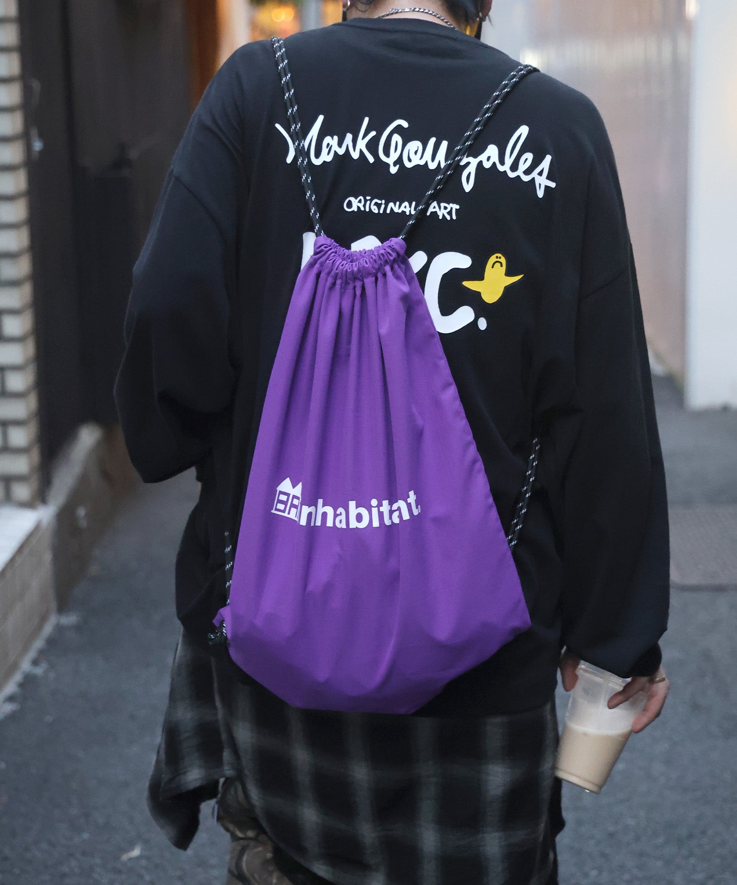25SS【INHABITANT】ワンポイント ブランドロゴプリント ベーシック ナップザック