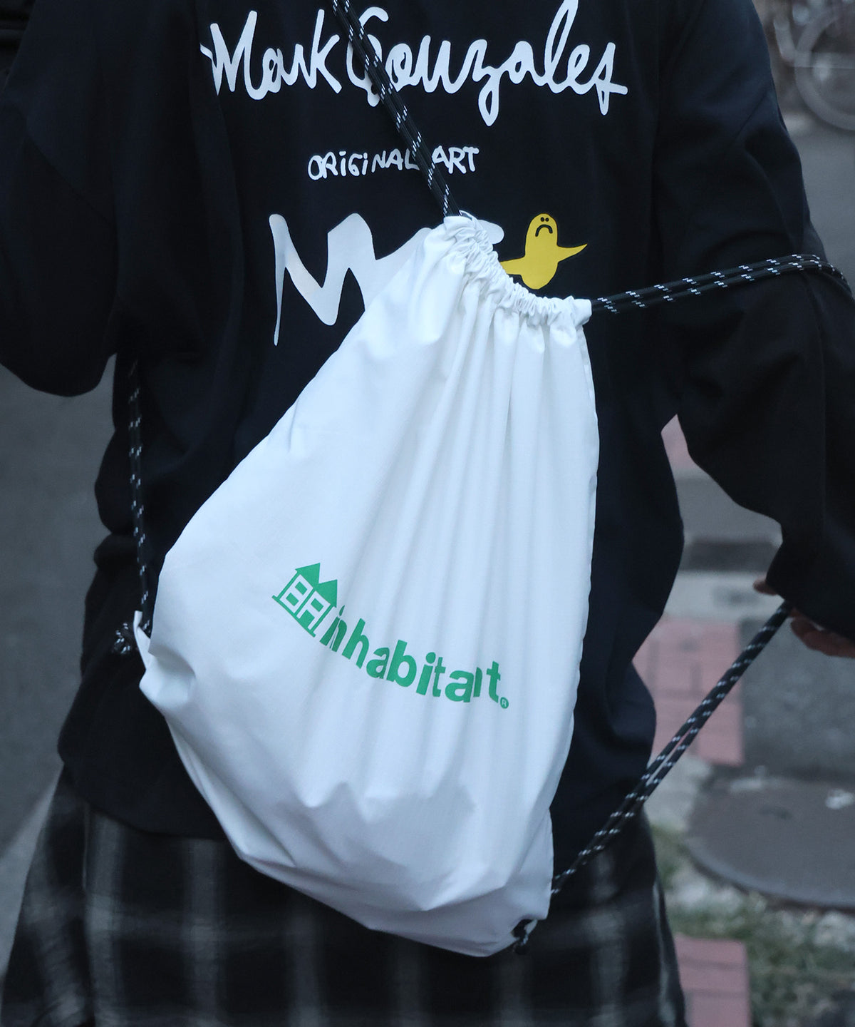 25SS【INHABITANT】ワンポイント ブランドロゴプリント ベーシック ナップザック
